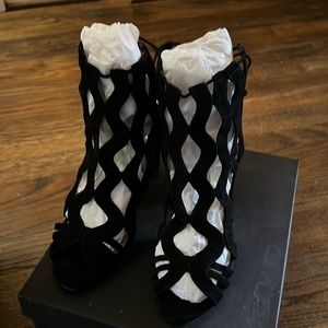 Alexandre Birman black suede, heeled sandal